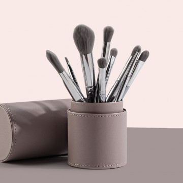 PU Couro impermeável Pincel de maquiagem Caso de armazenamento 3D Circular Pen Holder Dustproof Travel Pens Holder Brush Bag