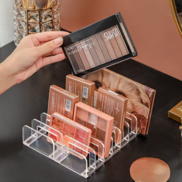 Organizador de paleta de sombras de ojos Bandeja de almacenamiento de polvo de ojos Estante de cosméticos Herramientas de maquil