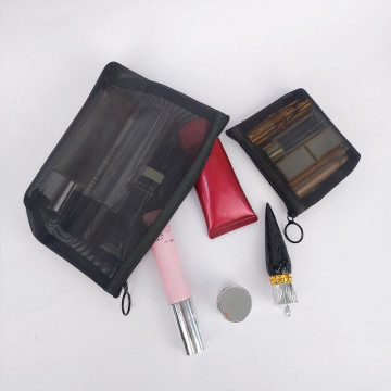 Transparent Mesh Makeup Case Organizer Storage Pouch Casual Zipper Toiletry Wash Bags Make Up Women Travel Cosmetic Bag